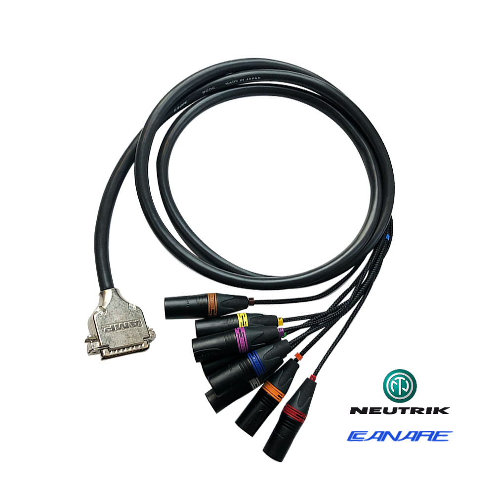 MR202-8AT + Neutrik DB25 導線 （鍍金／公頭）