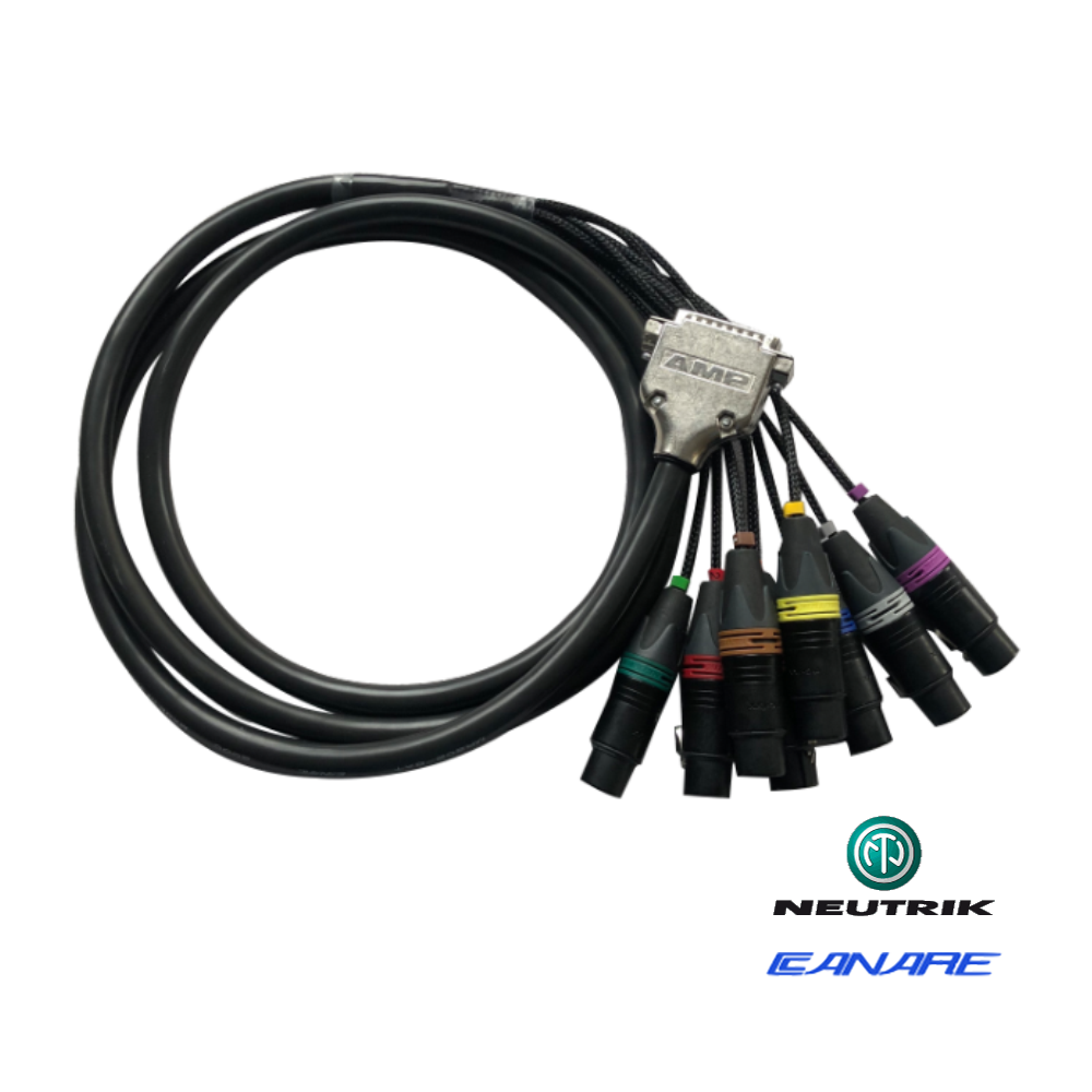MR202-8AT + Neutrik DB25 導線 （鍍金／母頭）