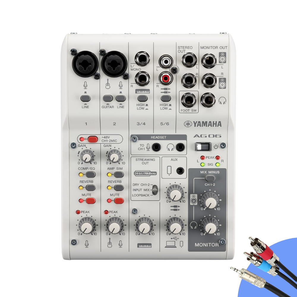 AG06 MKII 直播型錄音介面/混音器 MK2 白色款 聲卡