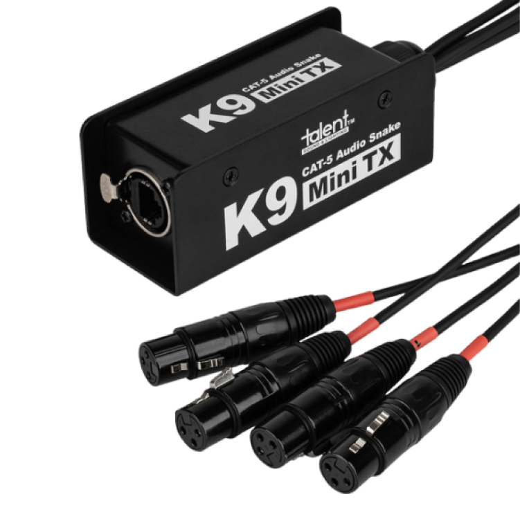 K9 Mini TX Cat5 轉 XLR 線材轉接介面 Audio AES 介面 母頭