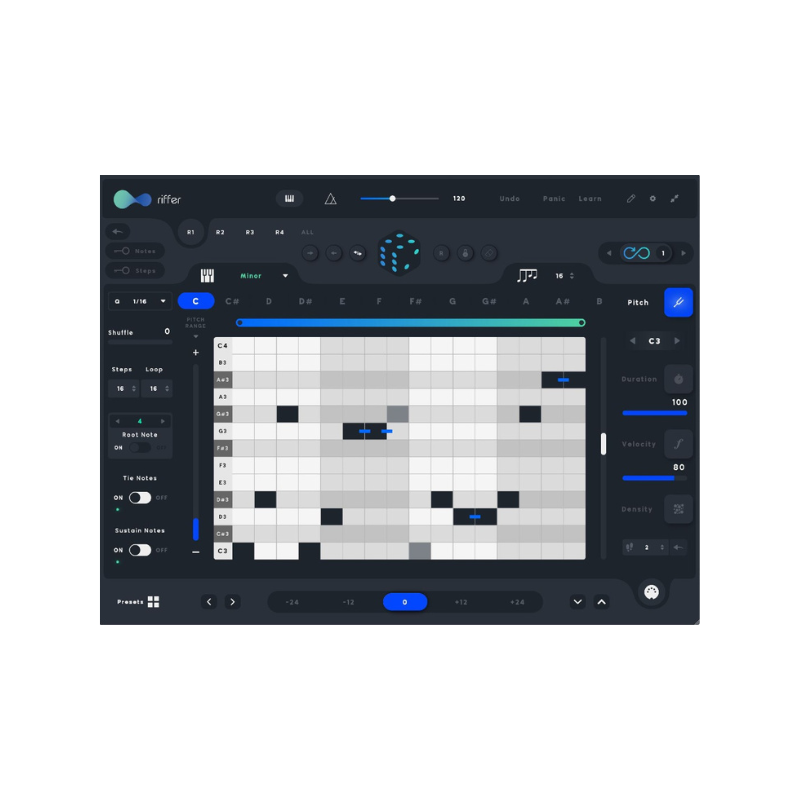 Riffer MIDI 序列生成工具軟體 Plugin (下載版)
