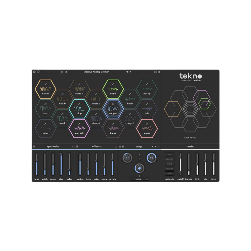 Tekno 鼓合成器音源 Plugin (下載版)