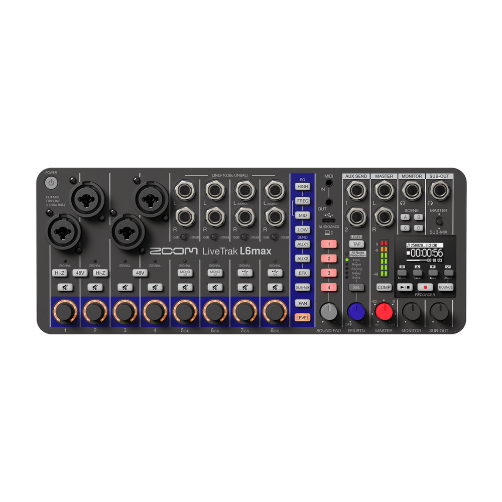 LiveTrak L6max 數位混音錄音機